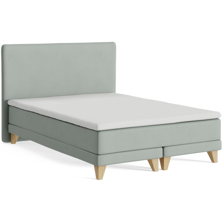 Boxspringbett President grün Stoff 140 x 200 cm - Möbel Konfigurator: Traummöbel individuell zusammenstellen