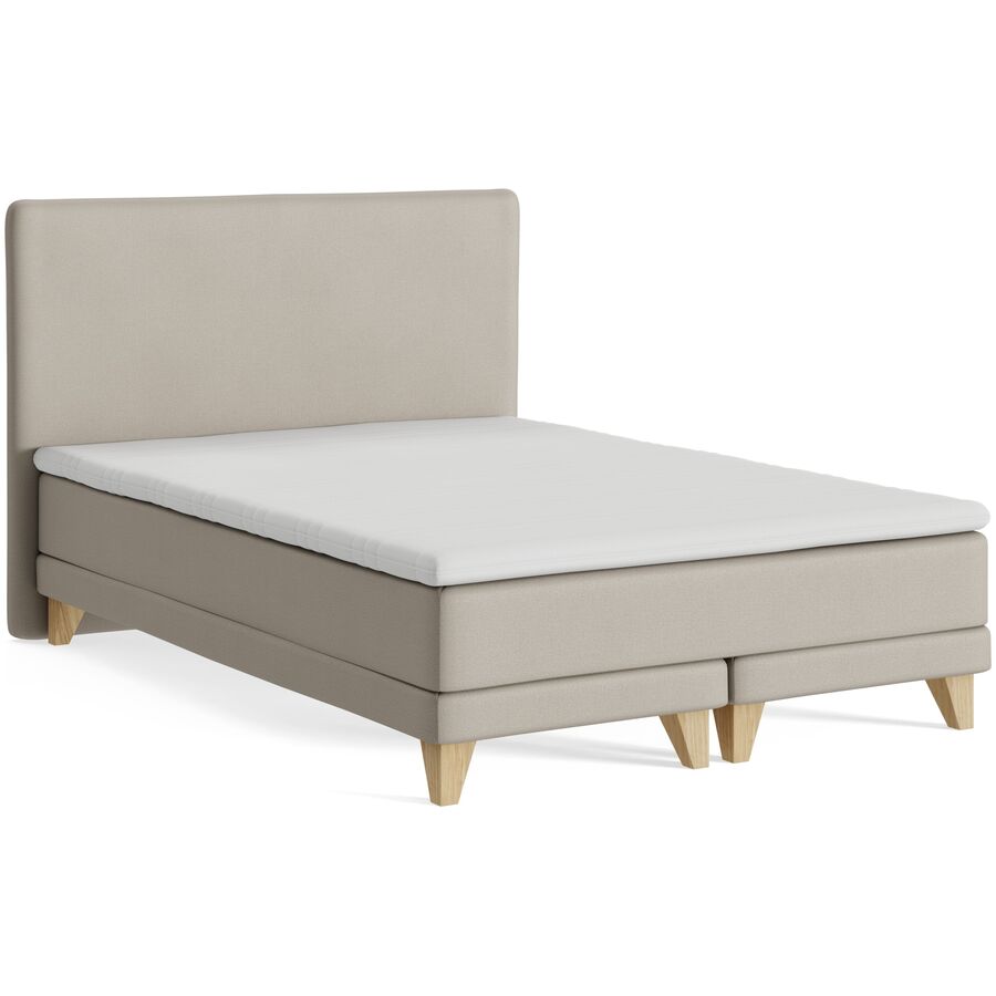 Boxspringbett President taupe Stoff 140 x 200 cm - Möbel Konfigurator: Traummöbel individuell zusammenstellen