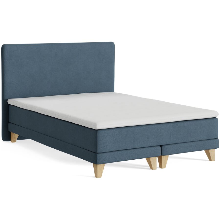 Boxspringbett President blau Stoff 140 x 200 cm - Möbel Konfigurator: Traummöbel individuell zusammenstellen