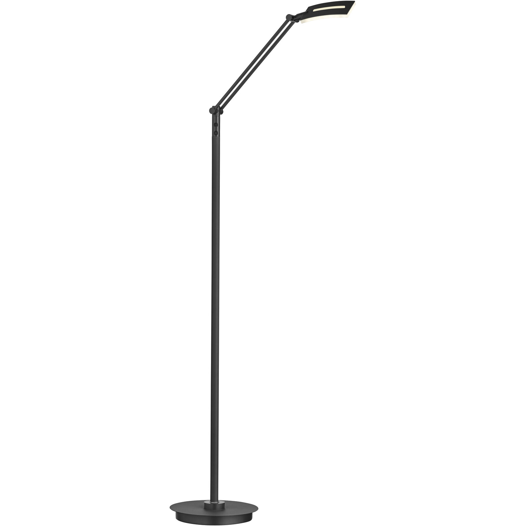 Leselampe Evolo schwarz Eisen 600 lm H 110 cm - LED - Lichtfarbe: Extra warmweiss - Kaltes Tagesweiss - LED Energiesparlampen