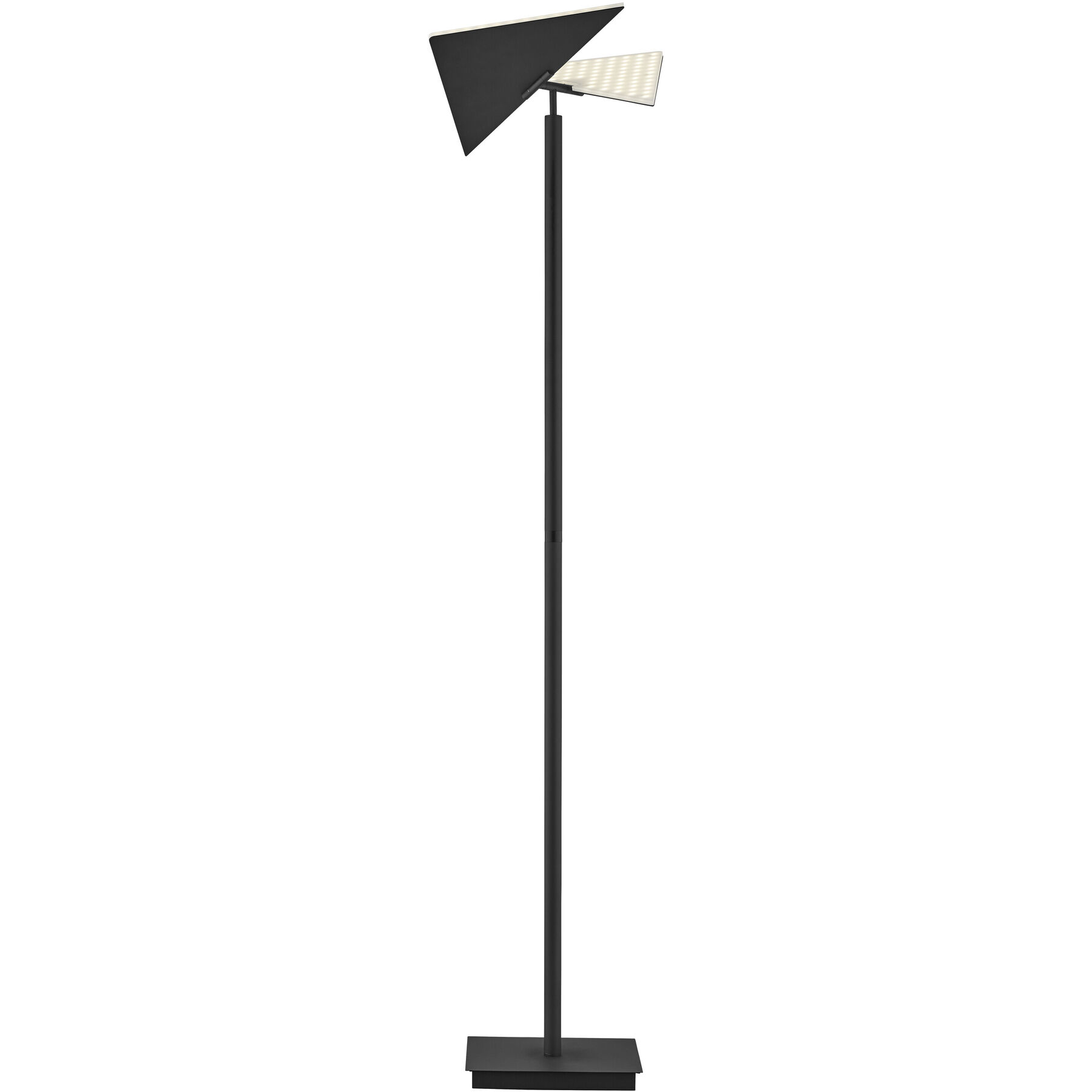 Stehlampe Edge schwarz Eisen 4500 lm H 185 cm - LED - Lichtfarbe: Extra warmweiss - Kaltes Tagesweiss - LED Energiesparlampen
