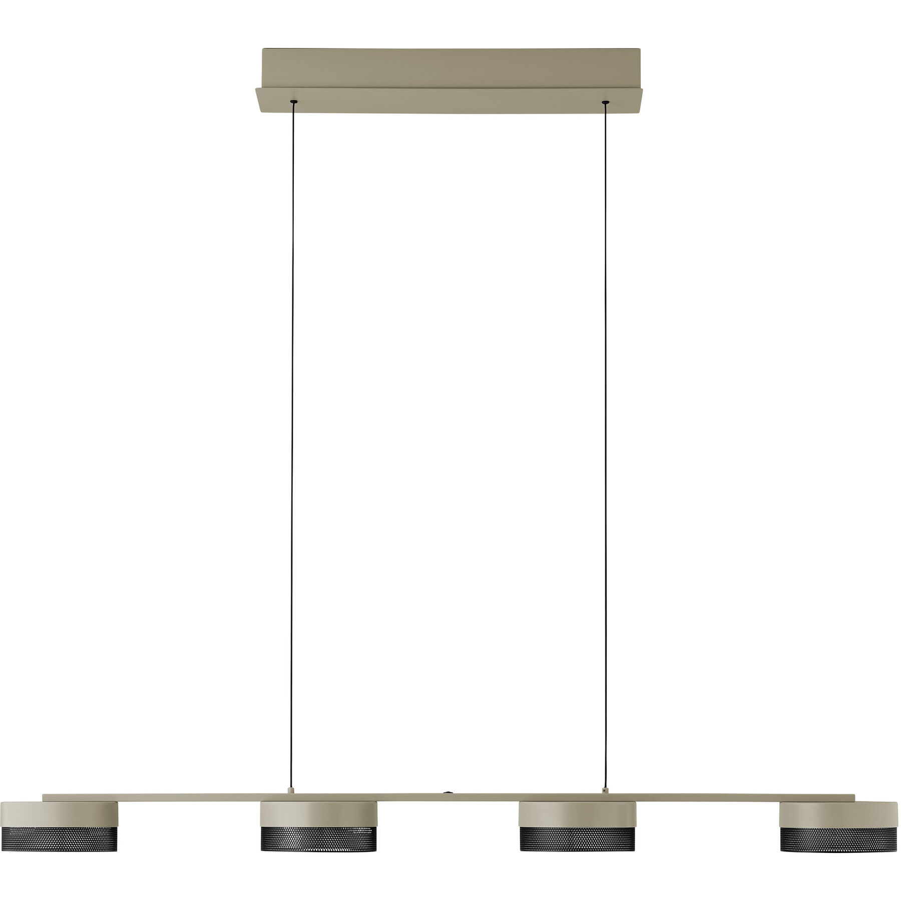 Pendellampe Mesh sand Eisen 4800 lm B 110 cm - LED - Lichtfarbe: Extra warmweiss- LED Energiesparlampe