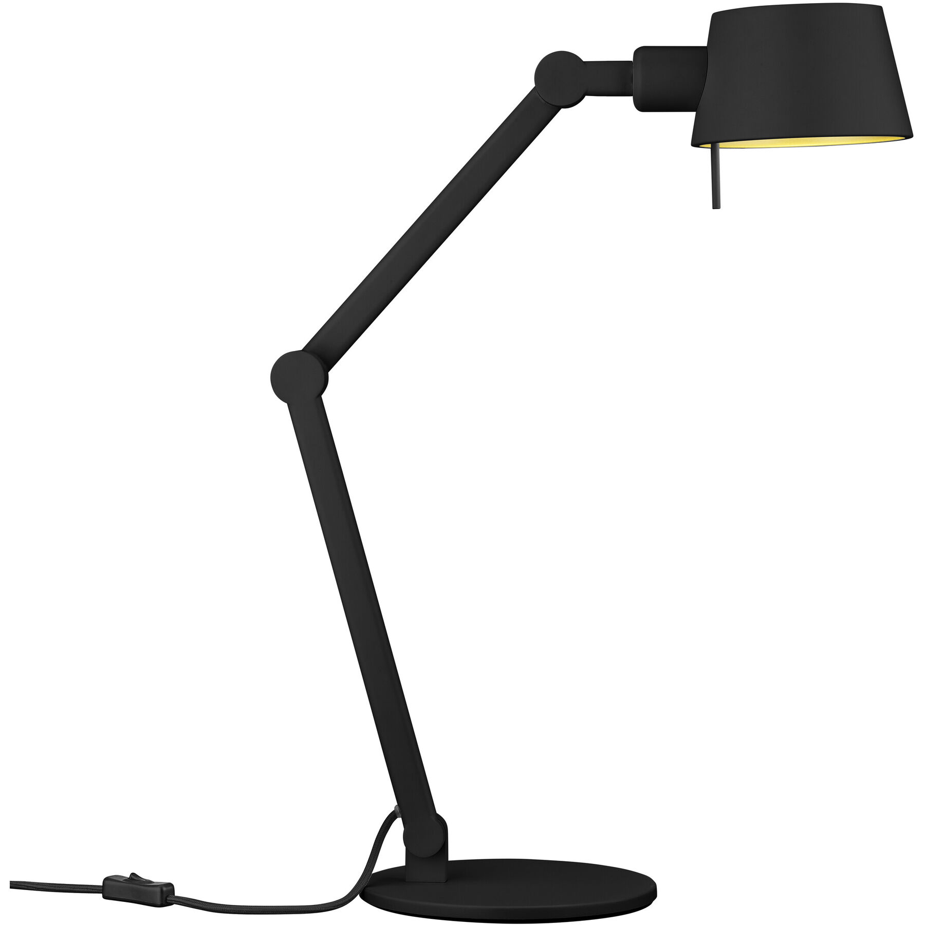 Tischlampe Medo schwarz Eisen H 39 cm