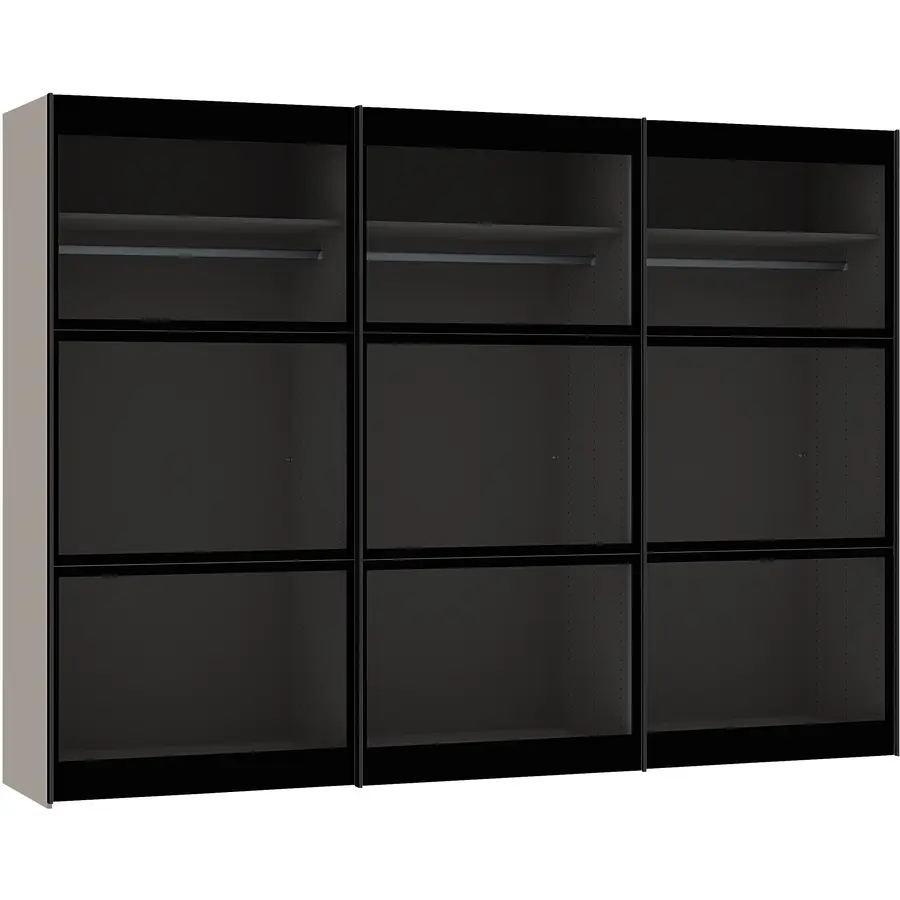 Kleiderschrank Arena Collection transparent Holzwerkstoff/Glas B 301 cm
