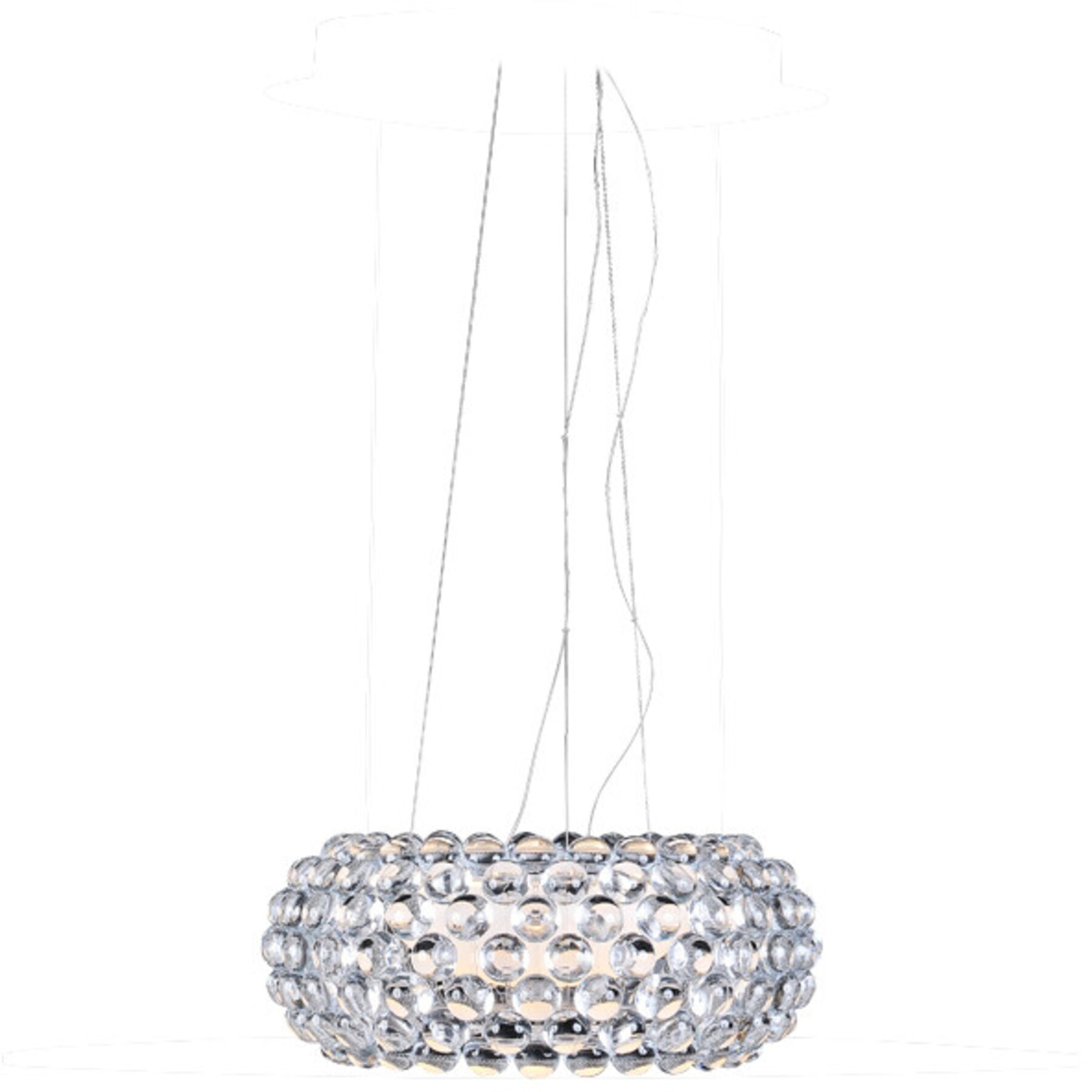 Foscarini Pendellampe Caboche transparent Kunststoff 3200 lm Dimmbar B 50 cm - LED - Lichtfarbe: Extra warmweiss - LED Energiesparlampen