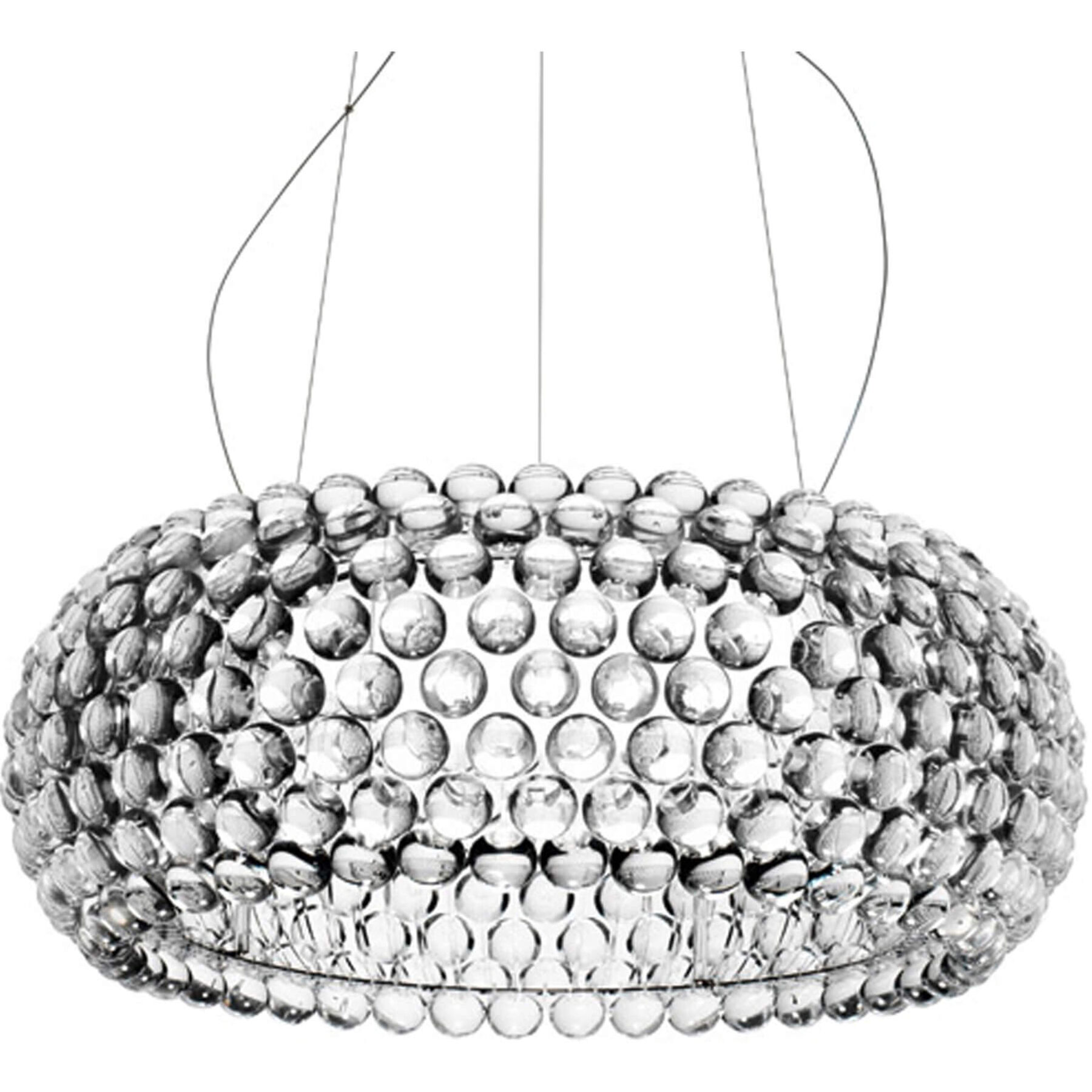 Foscarini Pendellampe Caboche transparent Kunststoff 3840 lm Dimmbar B 70 cm - LED - Lichtfarbe: Extra warmweiss - LED Energiesparlampen