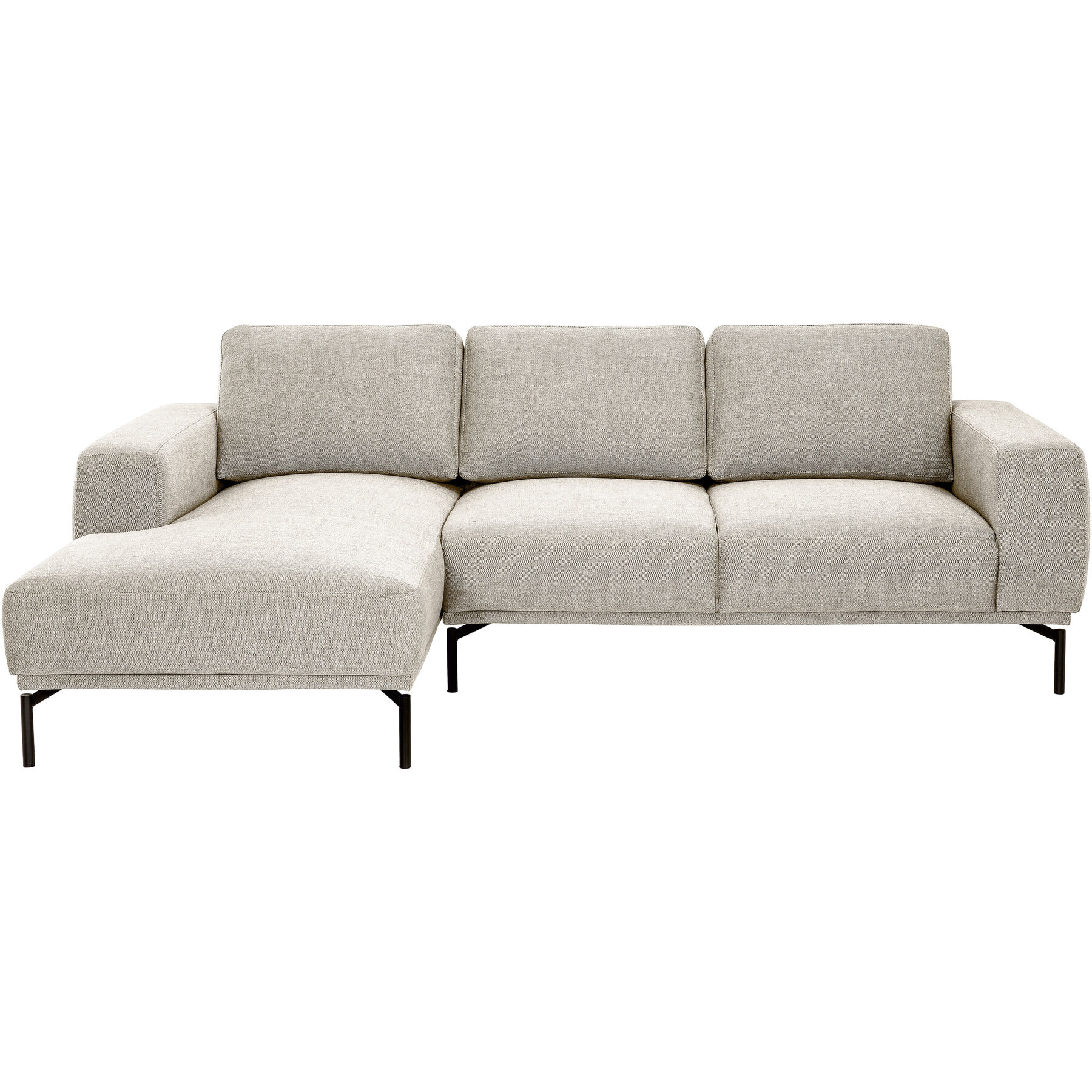 MyDeal Ecksofa Maja 70 Prozent Polyester 30 Prozent Zellulose Acetat weiss B 243 T 162 cm - Material: 70% Polyester 30% Zellulose Acetat - Möbel
