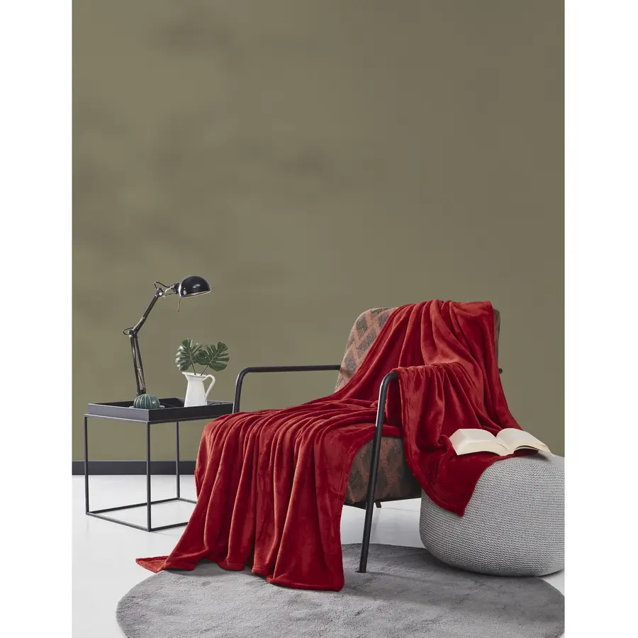 Wohndecke Coral rot Polyester 150 x 200 cm