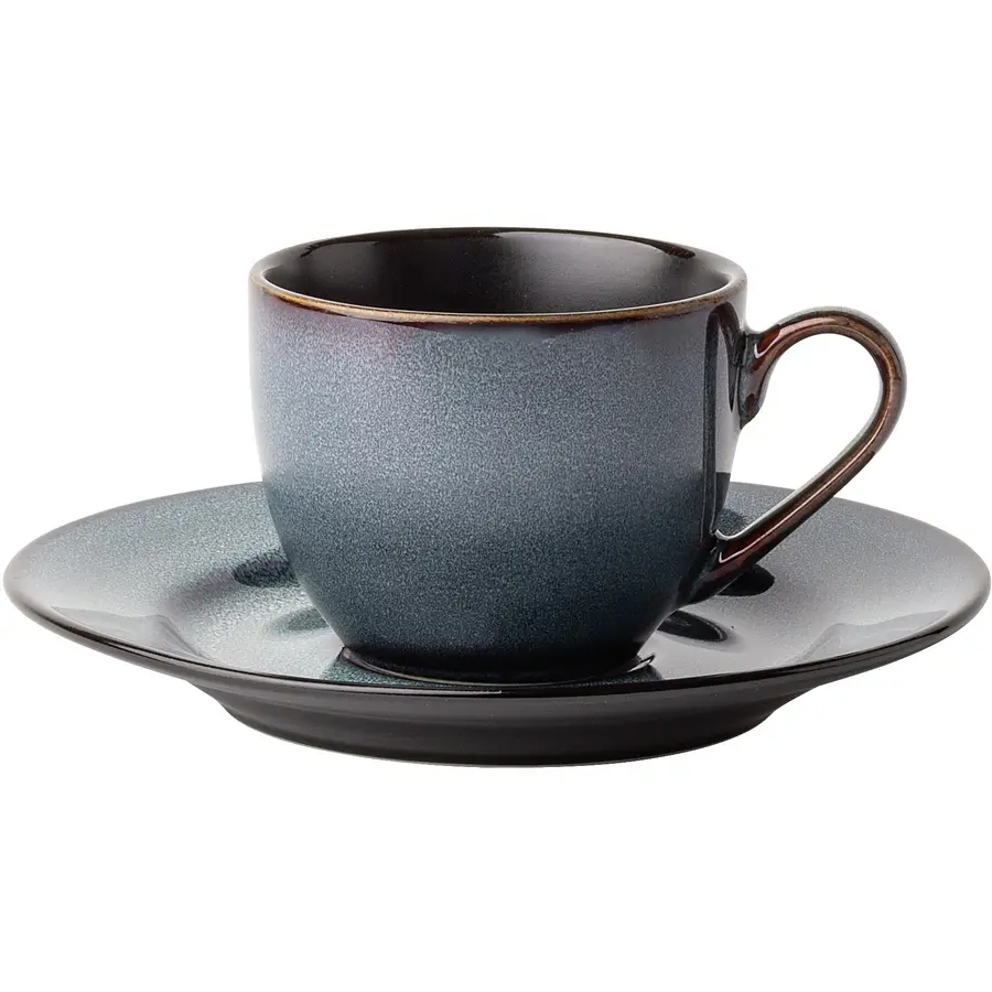 Espressotassen-Set Elements Night Blau Steingut 8 Stk
