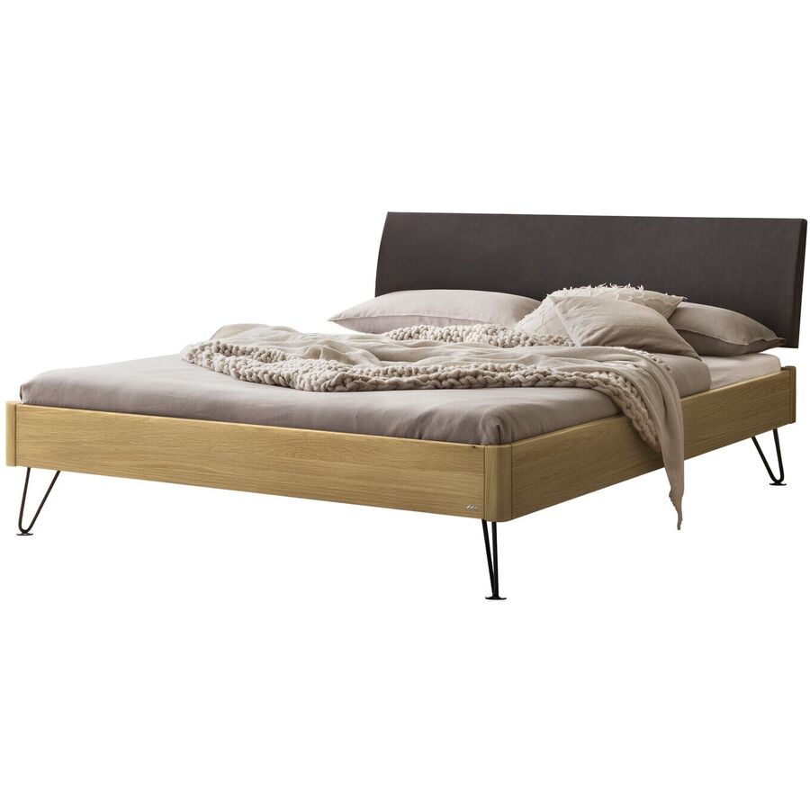 Hasena Bett Castello Braun Holz 140 x 200 cm - Farbe: eiche hell - Material: Eiche massiv - Bett