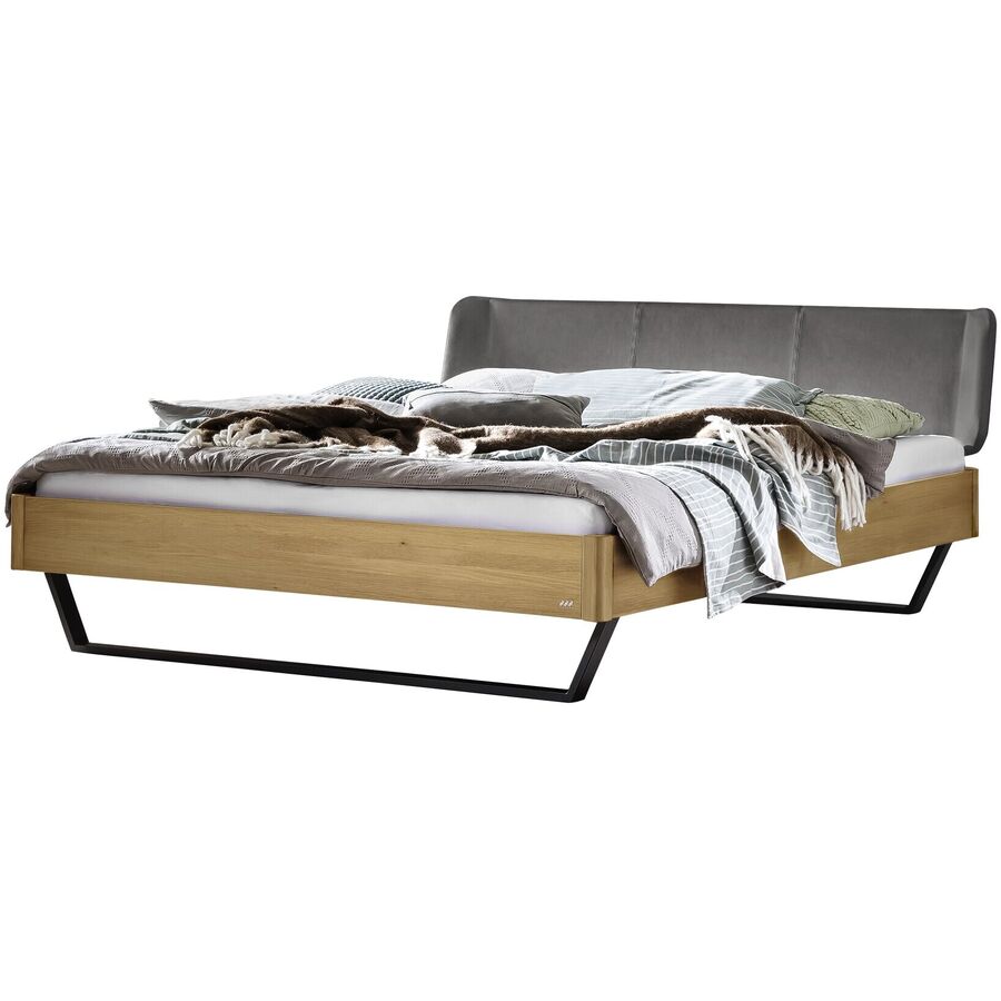 Hasena Bett Castello Braun Holz 140 x 200 cm - Farbe: eiche hell - Material: Eiche massiv - Bett