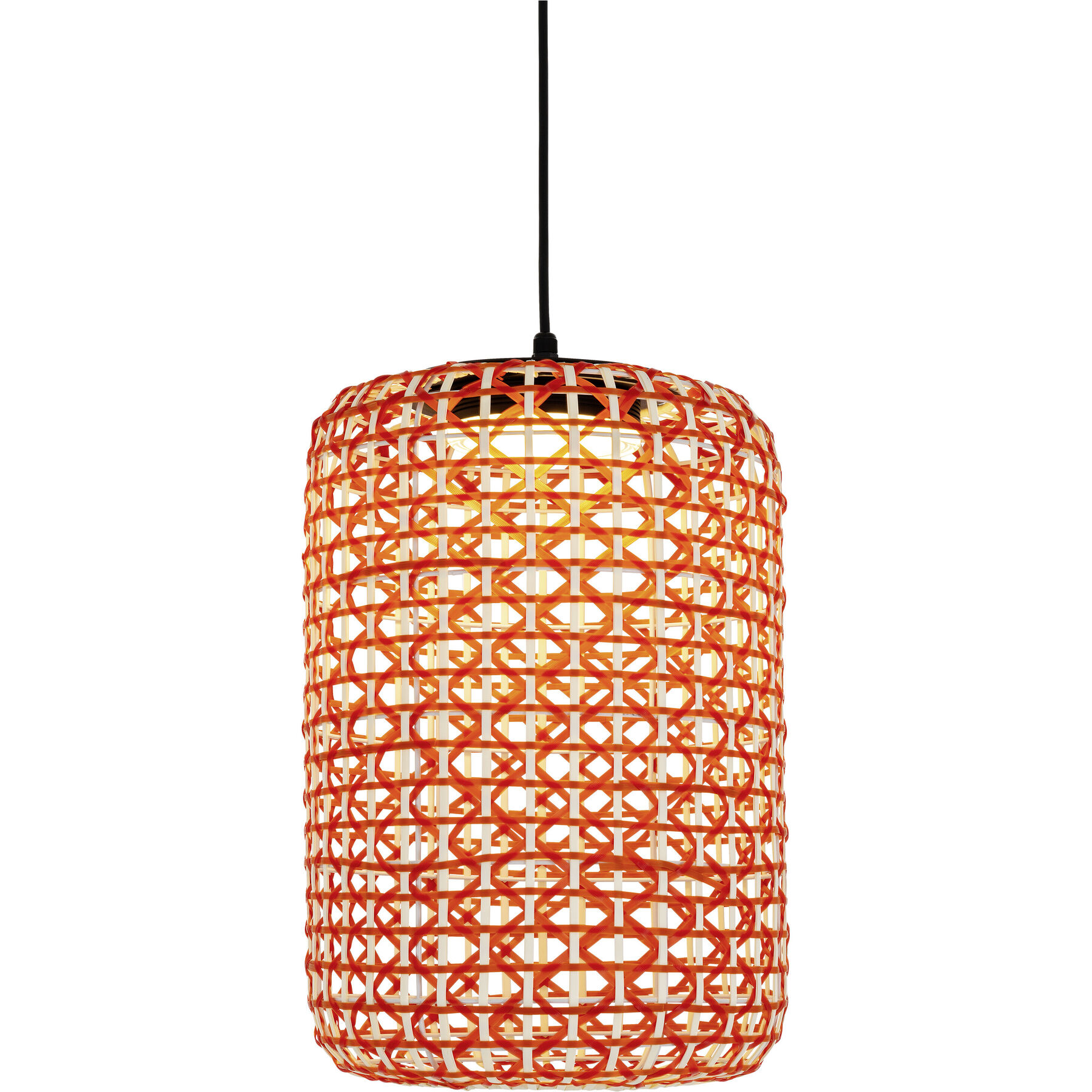 Pendellampe Eliana Weiss/Orange Metall/Kunststoff 2000 lm Dimmbar B 45 cm - LED - Lichtfarbe: Extra warmweiss- LED Energiesparlampe