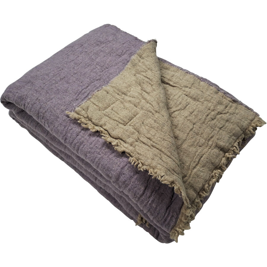 Wohndecke Riviera Braun/Lila Polyester/Wolle 180 cm 130 cm