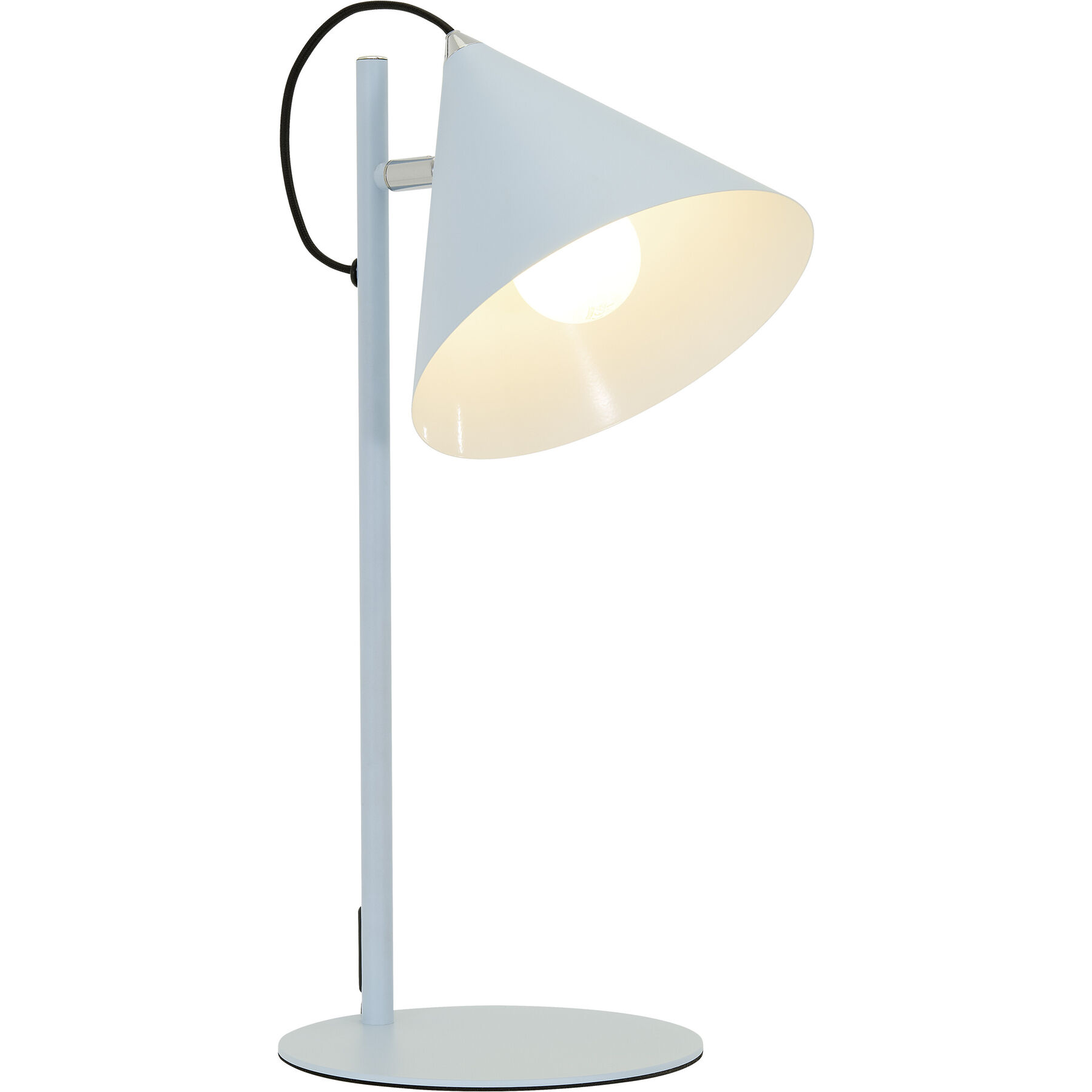 Tischlampe Charly hellblau Metall H 45 cm