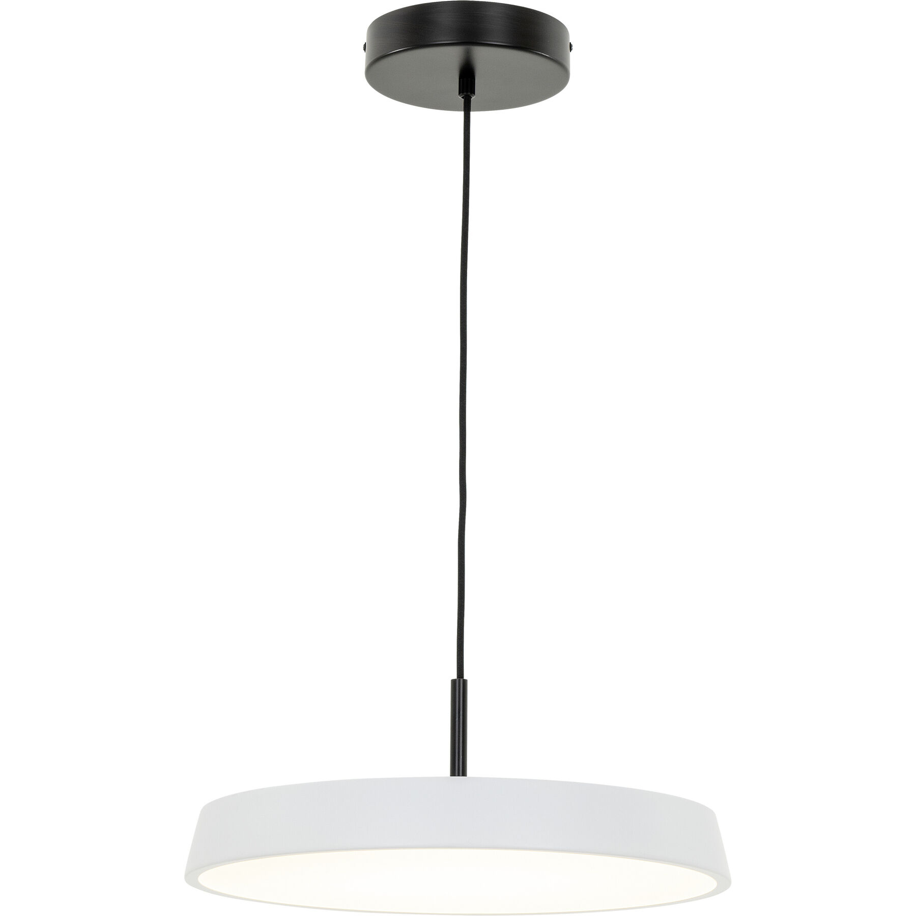 Pendellampe Ellis Aluminium Weiss/Schwarz D: 40 cm, 33W LED - LED - Lichtfarbe: Extra warmweiss- LED Energiesparlampe