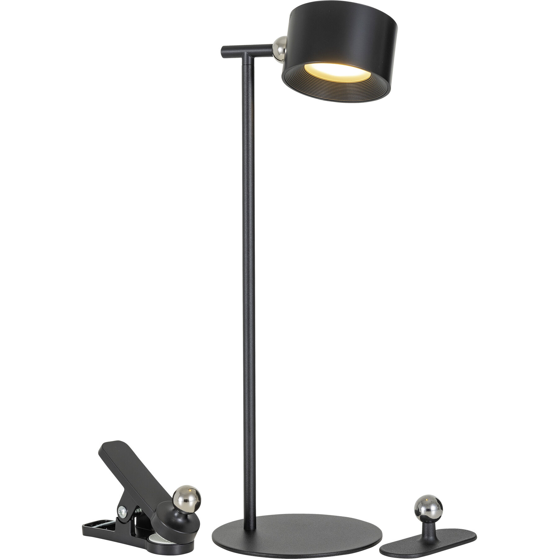 Tischlampe Bono schwarz Metall/Kunststoff H 36.6 cm 300 lm - LED - Lichtfarbe: Extra warmweiss - Tageslichtweiss - LED Energiesparlampen