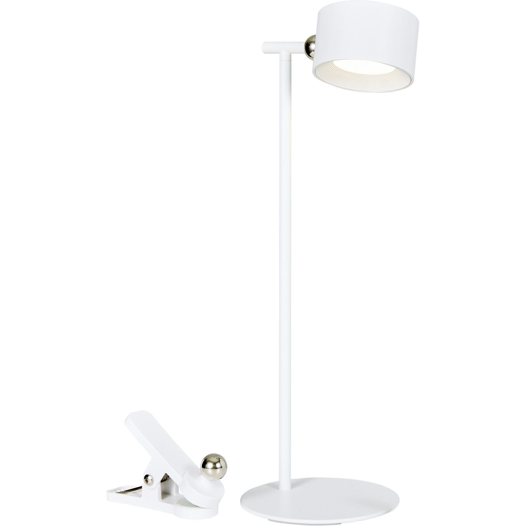 Tischlampe Bono weiss Metall H 36.6 cm 300 lm - LED - Lichtfarbe: Extra warmweiss - Tageslichtweiss- LED Energiesparlampe