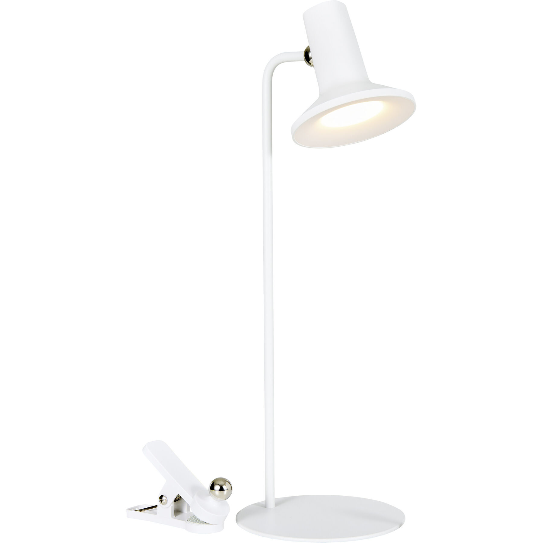 Tischlampe Carter weiss Metall/Kunststoff H 43.5 cm 250 lm - LED - Lichtfarbe: Extra warmweiss - Tageslichtweiss - LED Energiesparlampen