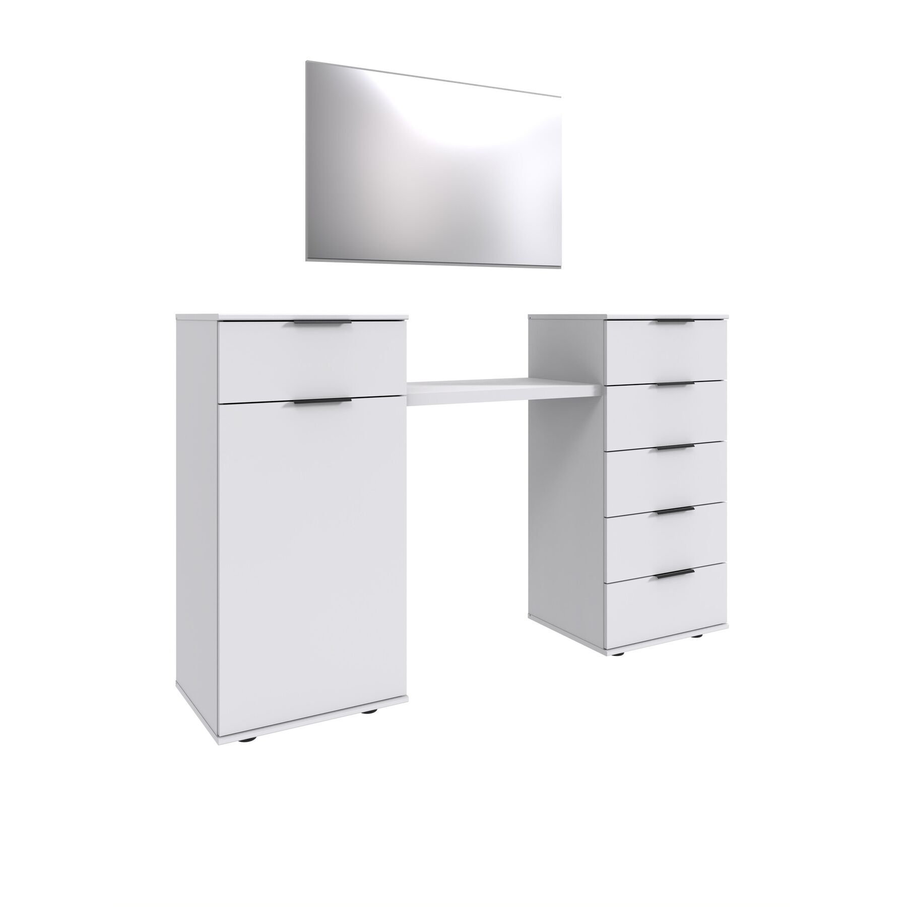 Schminktisch Metaa weiss Holzwerkstoff B 165 H 102 cm - Schminktisch