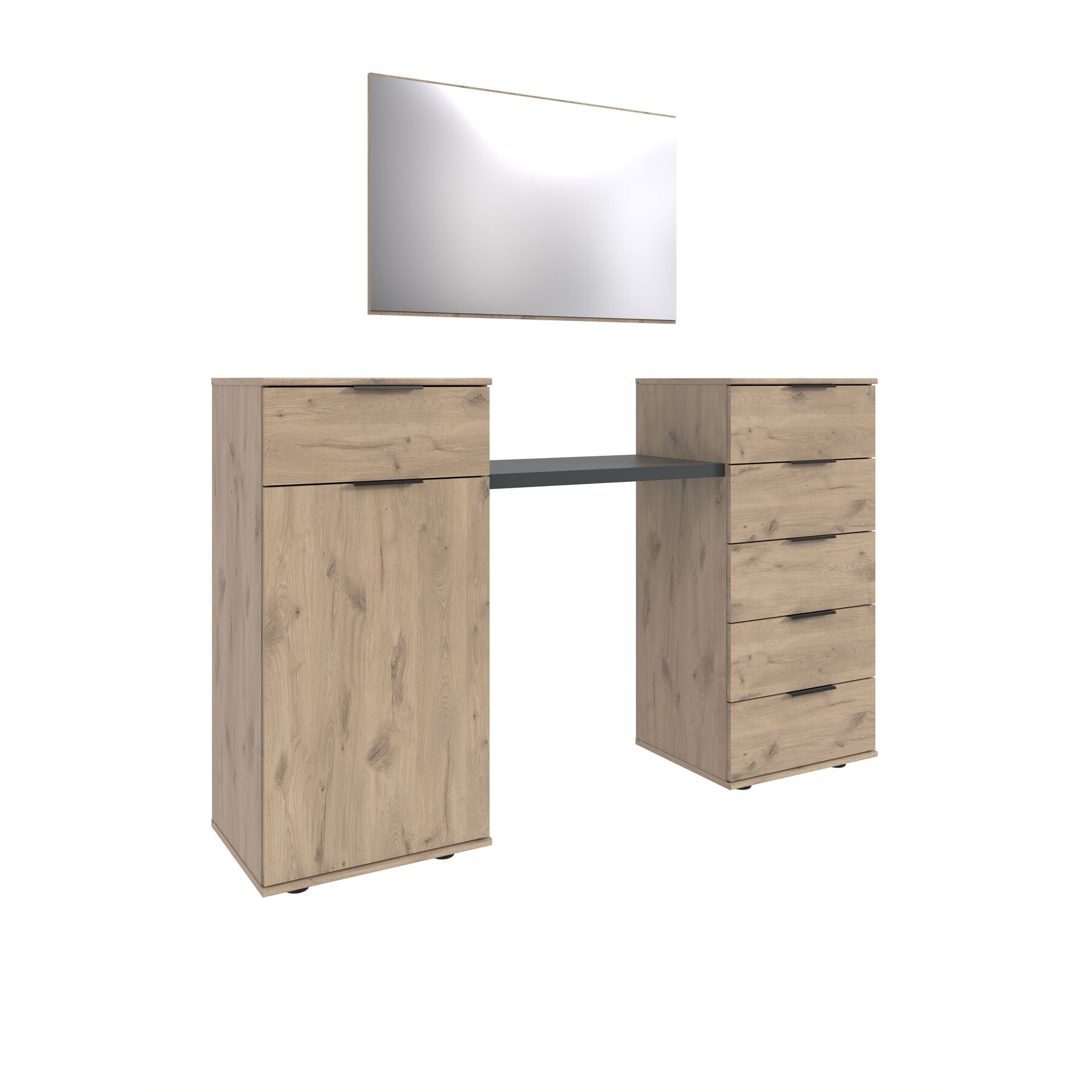 Schminktisch Metaa Eiche Nachbildung Holzwerkstoff B 165 H 102 cm - Schminktisch