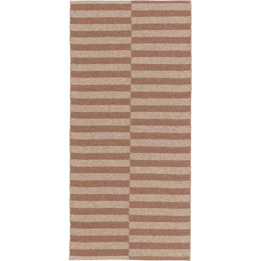 Outdoor-Teppich Irma Rust Streifen Mischgewebe 70 x 400 cm