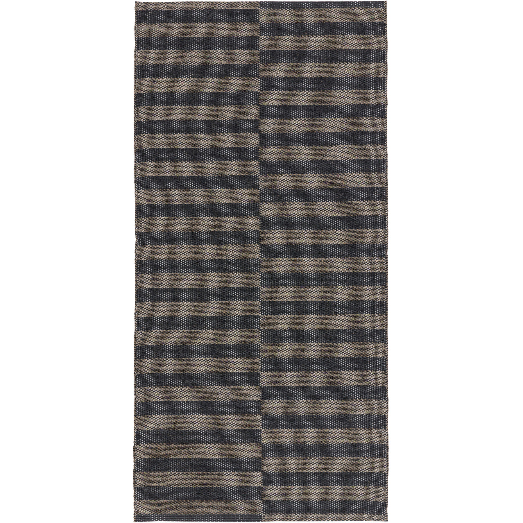 HORREDSMATTAN Outdoor-Teppich Irma schwarz Streifen Mischgewebe 70 x 50 cm