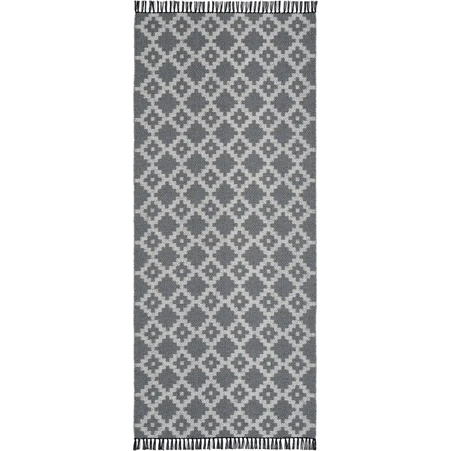 Outdoor-Teppich Leia grau Mischgewebe 80 x 400 cm