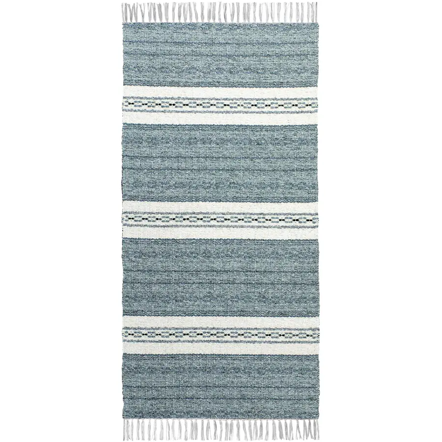 Teppich Asta grau Streifen Mischgewebe 150 x 180 cm