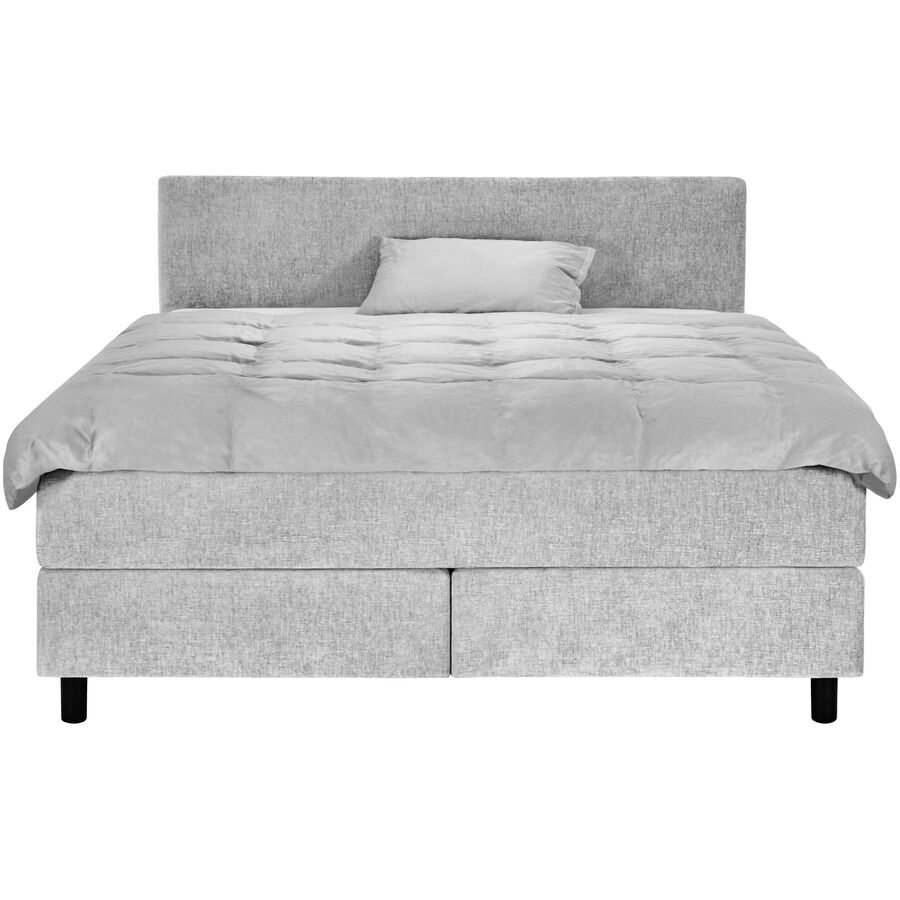 Boxspringbett President hellgrau Stoff 180 x 200 cm - Möbel Konfigurator: Traummöbel individuell zusammenstellen