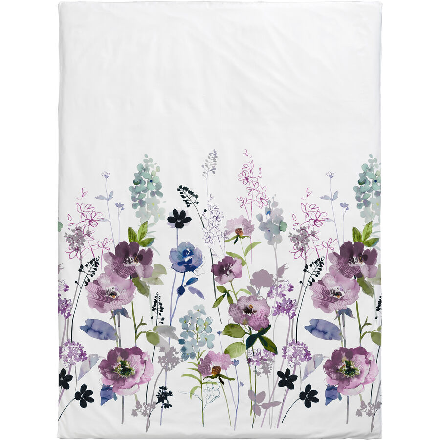 Duvetbezug Talinda blau Blumenmuster Baumwolle 200 x 210 cm