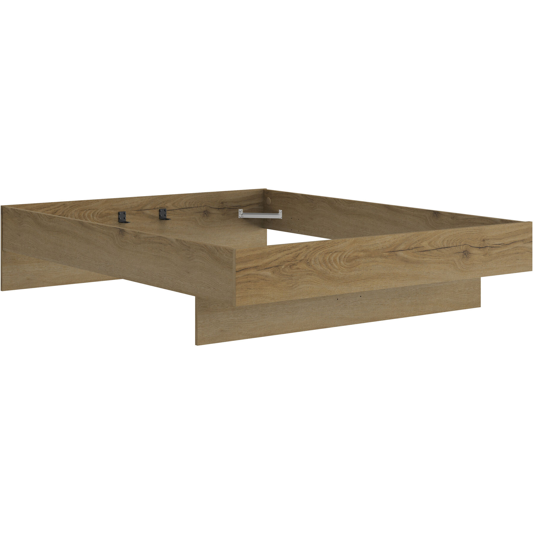 Bett Enza Holz Eiche 160 x 200 cm - Material: Holzwerkstoff - Bett