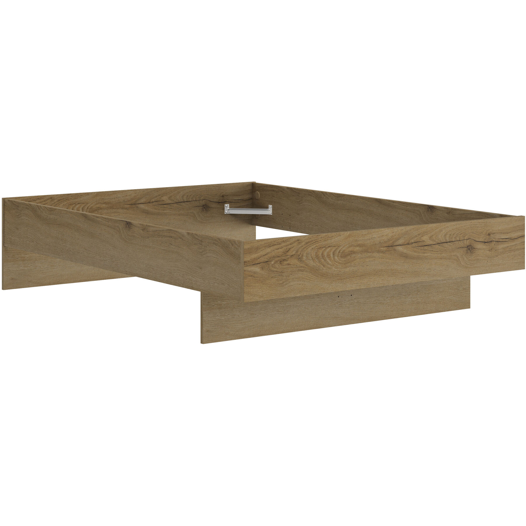 Bett Enza Holz Eiche 140 x 190 cm - Material: Holzwerkstoff - Bett