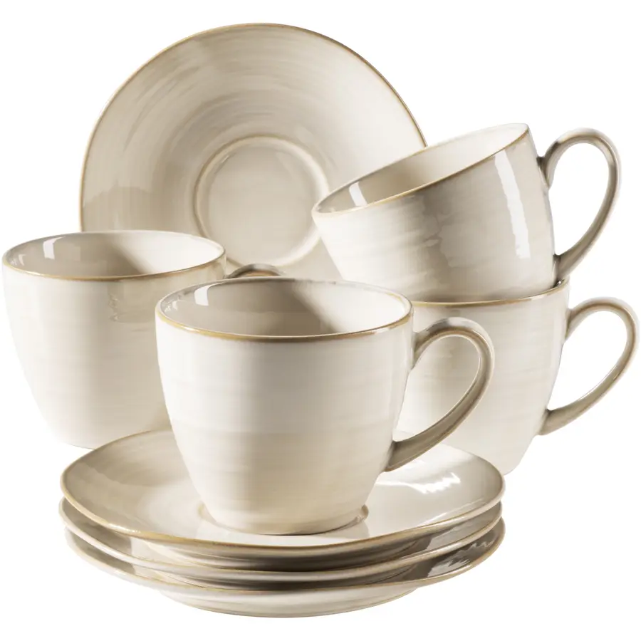 Kaffeetassen-Set Nottingham beige Keramik