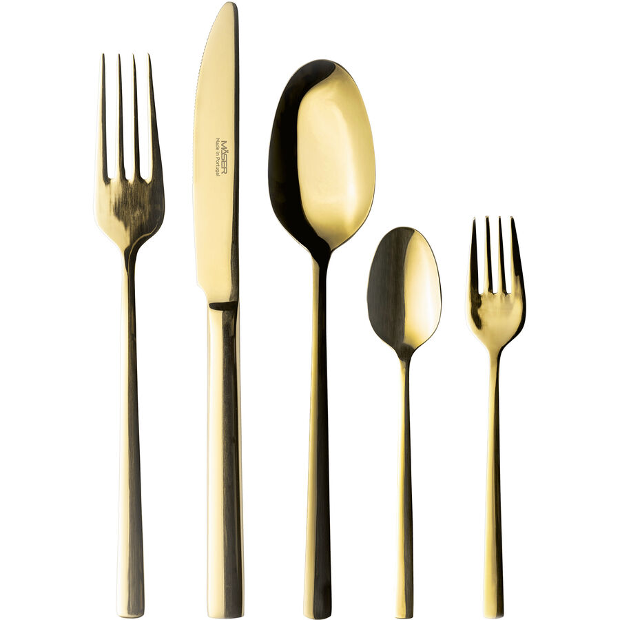 Besteck-Set 30-tlg. Oneda gold Edelstahl 30 Stk