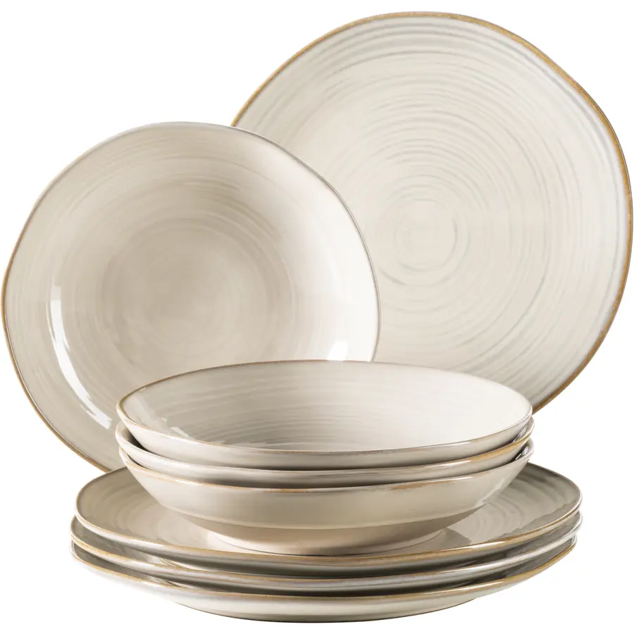 Geschirr-Set Nottingham beige Keramik 8 Stk