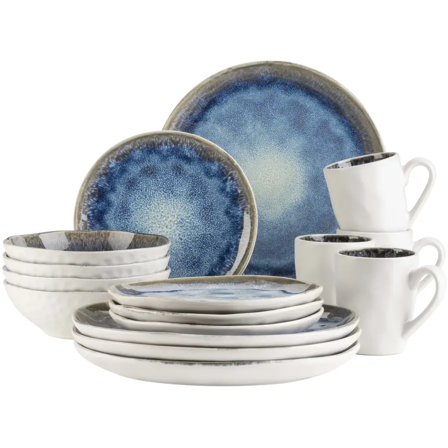 Geschirr-Set Frozen Dunkelblau Steinzeug 16 Stk
