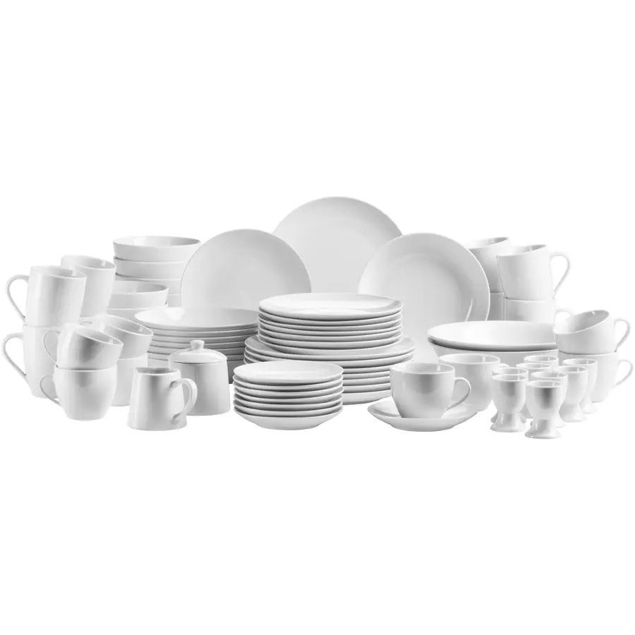Geschirr-Set Barca Weiss Porzellan 68 Stk