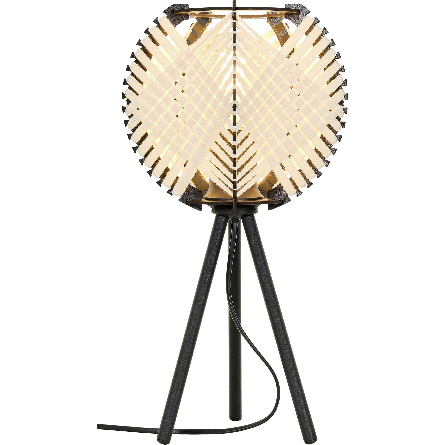 Tischlampe Thea schwarz Stahl/Stoff H 40 cm