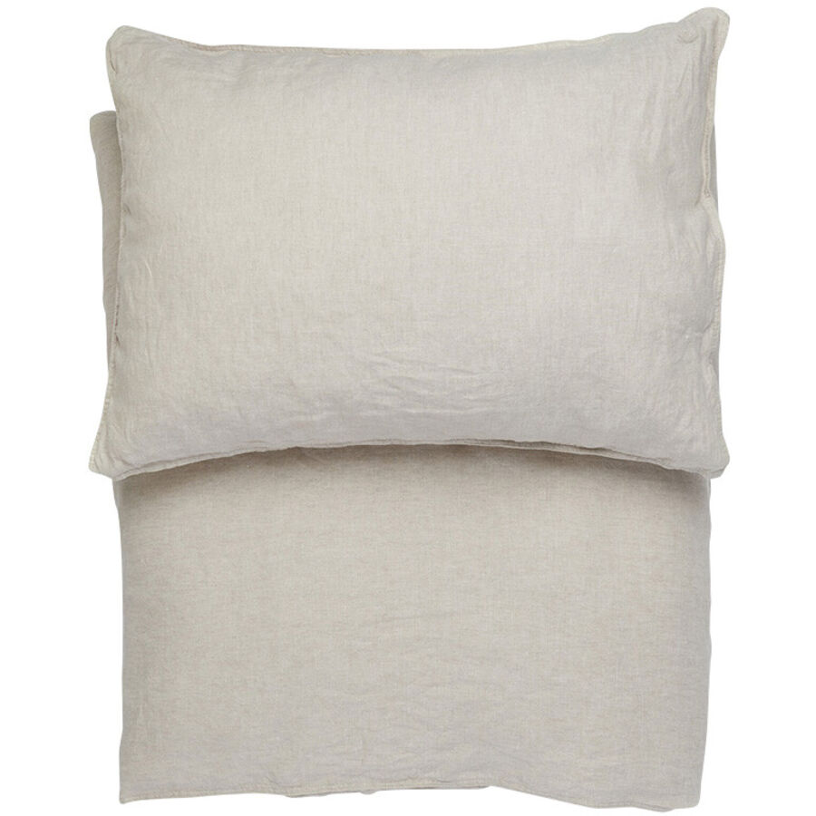 Lavie Kissenbezug Lotta natur Einfarbig B 40 T 60 cm - Material: Hanf