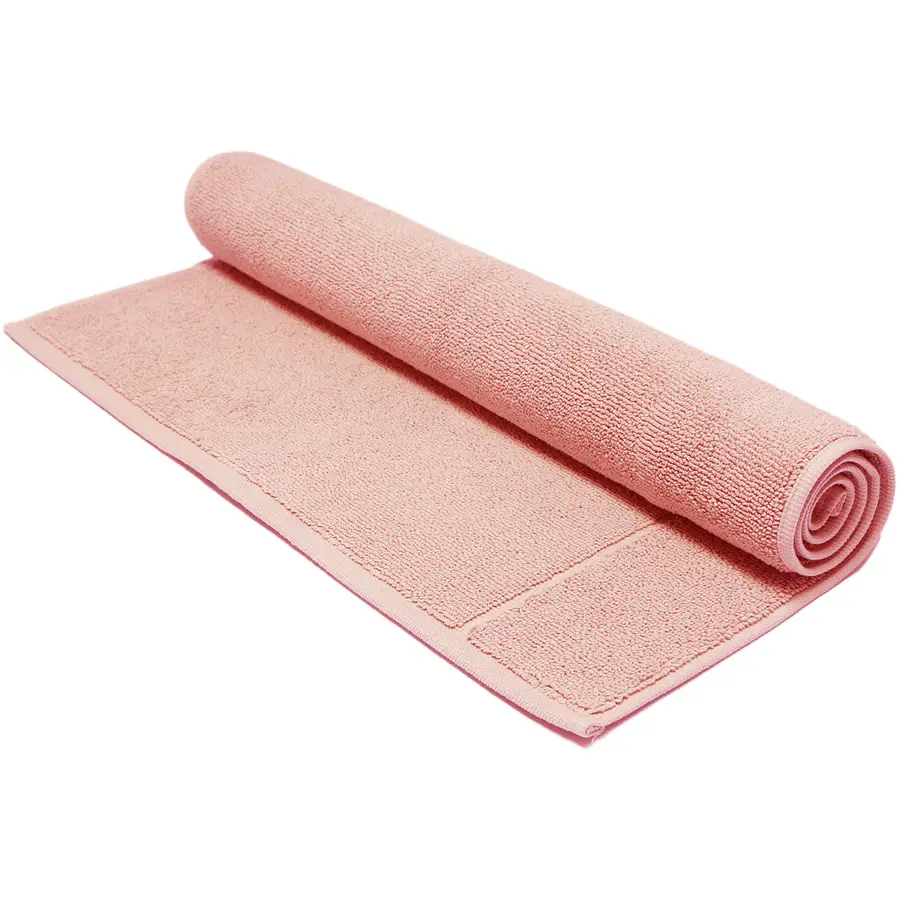 Badteppich Softfeel rose Baumwolle 50 x 80 cm Rechteckig