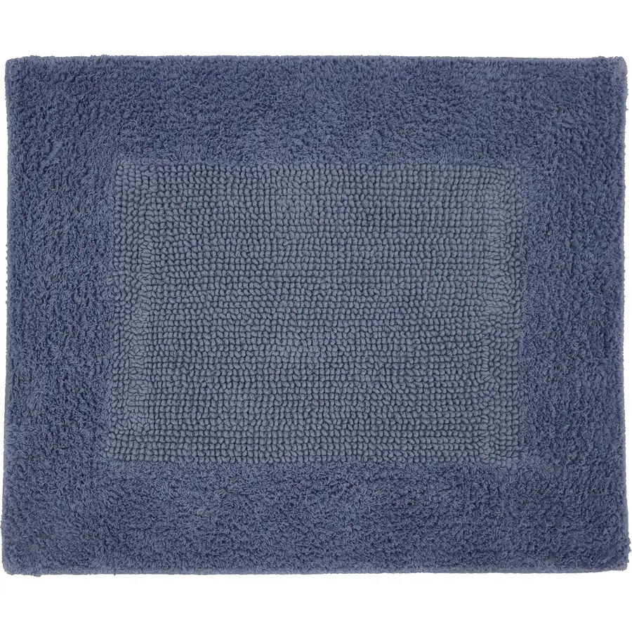 Badteppich Fluff hellblau Baumwolle 50 x 60 cm 10 mm Rechteckig