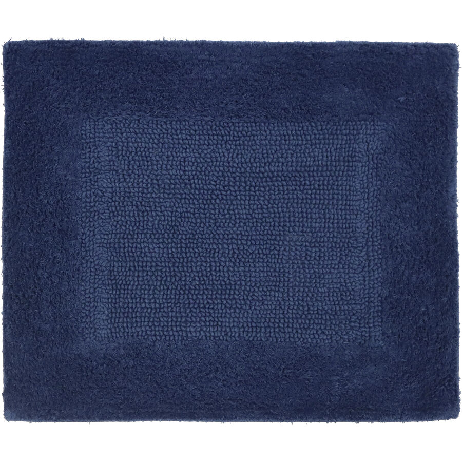 Badteppich Fluff Blau Baumwolle 50 cm 60 cm
