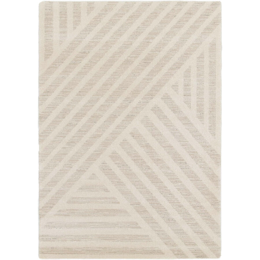 Teppich Siroc Beige Einfarbig/Streifen Polyester/Polypropylen 230 x 160 cm