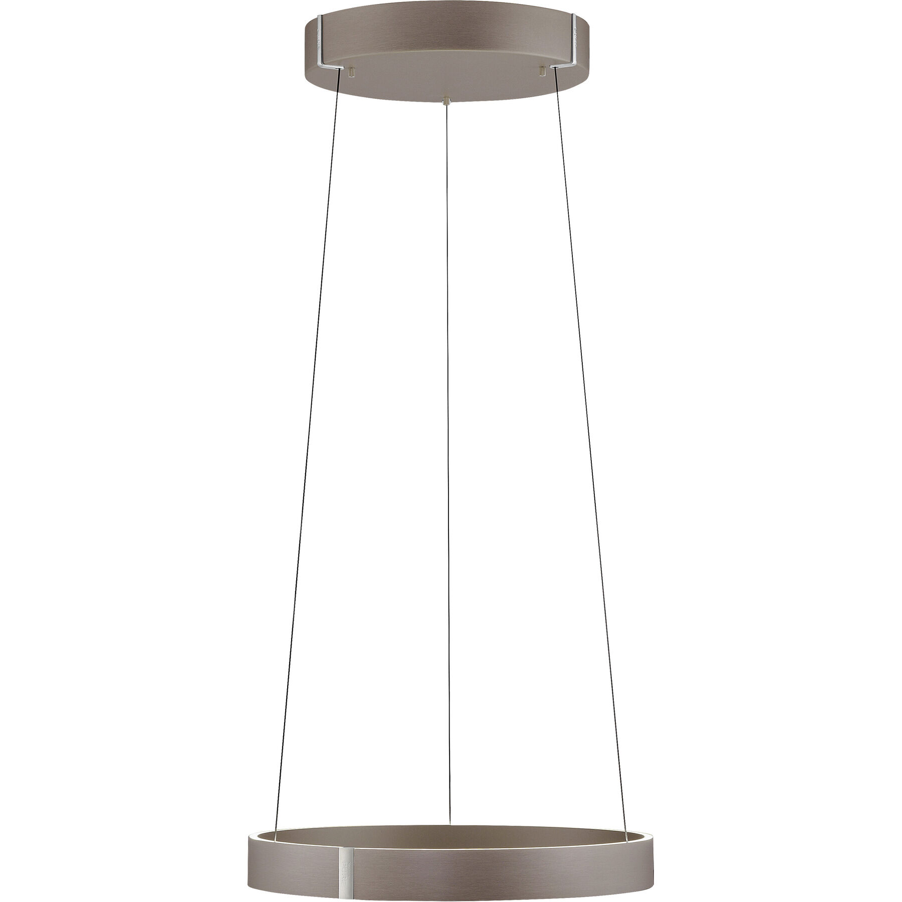 Pendellampe Pure braun Aluminium/Eisen 1670 lm Dimmbar B 50 cm - LED - Lichtfarbe: Extra warmweiss - Tageslichtweiss- LED Energiesparlampe