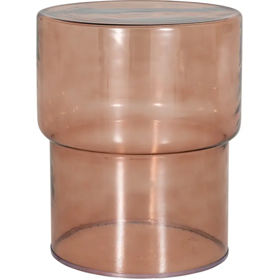 Beistelltisch Evelyne dunkelbraun Glas B 39.5 H 49 cm