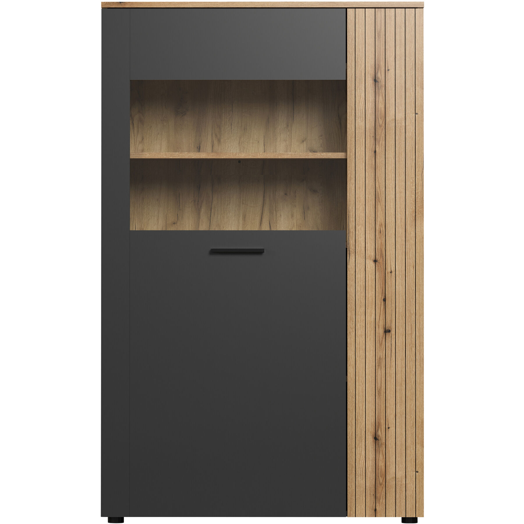 TV-Möbel Nimda anthrazit Holz B 90 cm - Material: Holzwerkstoff - TV-Möbel