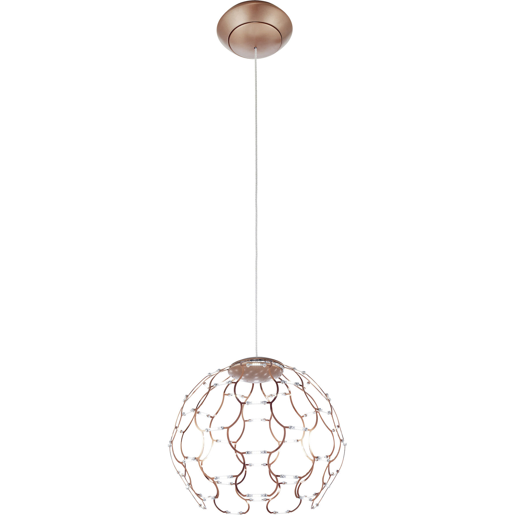 URBAN Pendellampe Lamoi kupfer Eisen 5468 lm B 40 cm - LED - Lichtfarbe: Extra warmweiss - LED Energiesparlampen