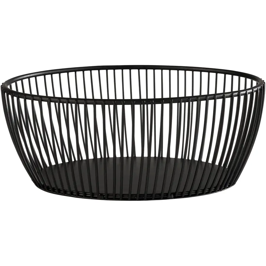 Korb Svart schwarz Metall D 20 cm