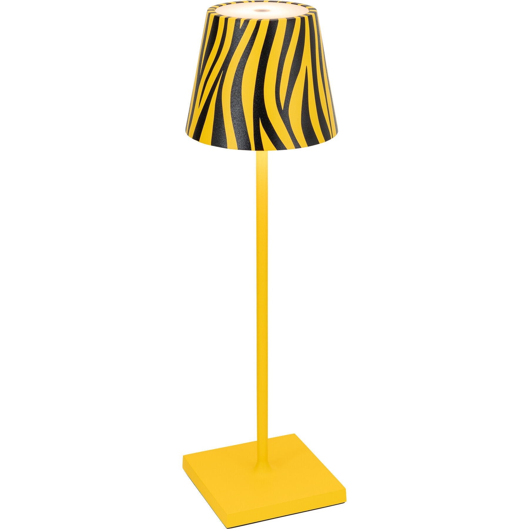 Tischlampe Aline schwarz, gelb Aluminium H 38 cm 190 lm - LED - Lichtfarbe: Extra warmweiss- LED Energiesparlampe