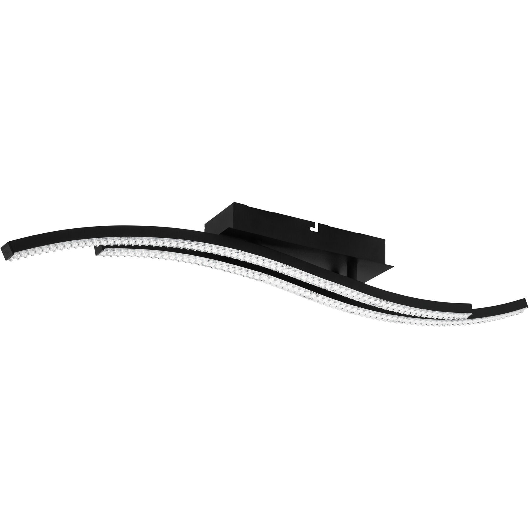 Eglo Deckenlampe Lejias Schwarz Stahl 2600 lm B 8 cm - LED - Lichtfarbe: Warmweiss - LED Energiesparlampen